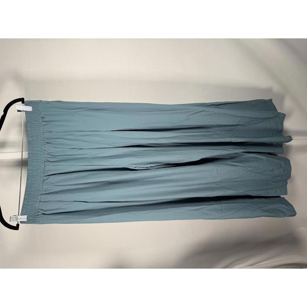 NWT Halara Breezeful High Waist Shirred Flowy Palazzo Casual Pants Stone Blue, M - Picture 4 of 13